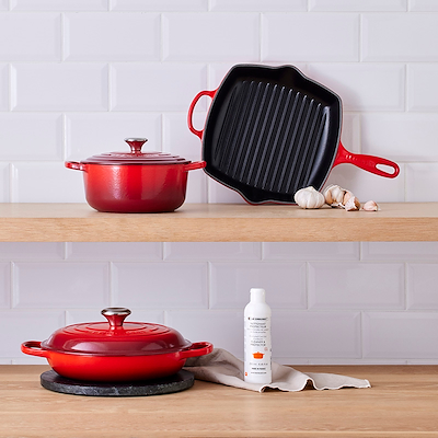 Le Creuset Signature støbejern grillpande 26 cm cerise