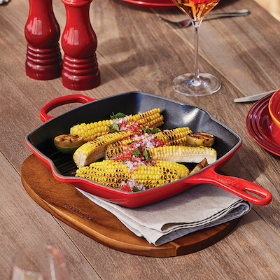 Le Creuset Signature støbejern grillpande 26 cm cerise