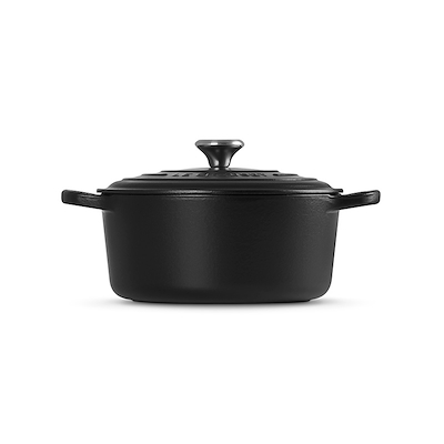 Le Creuset Signature støbejerns rund gryde 22 cm matte black