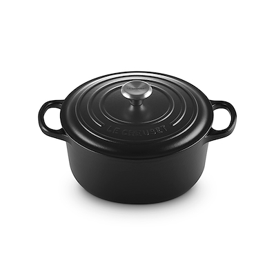 Le Creuset Signature støbejerns rund gryde 22 cm matte black