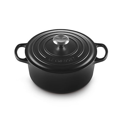 Le Creuset Signature støbejern rund gryde Ø24 cm matte black