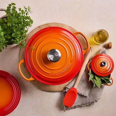 Le Creuset Signature støbejern rund gryde Ø24 cm volcanic