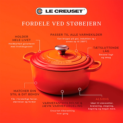 Le Creuset Signature støbejern rund gryde Ø24 cm volcanic