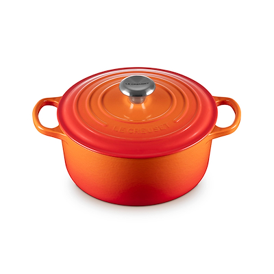 Le Creuset Signature støbejern rund gryde Ø24 cm volcanic