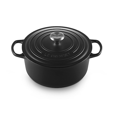 Le Creuset Signature støbejern rund gryde Ø26 cm matte black
