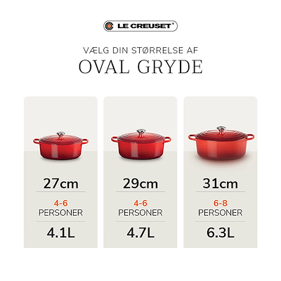 Le Creuset Signature støbejern oval gryde Ø29 cm cerise