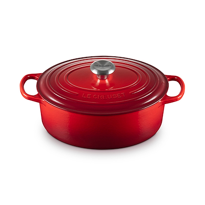 Le Creuset Signature støbejern oval gryde Ø29 cm cerise