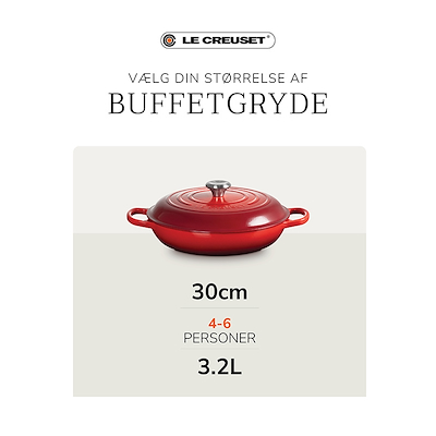 Le Creuset Signature støbejern buffetgryde Ø30 cm cerise
