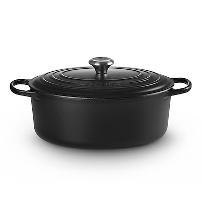 Le Creuset Signature støbejern oval gryde Ø31 cm matte black