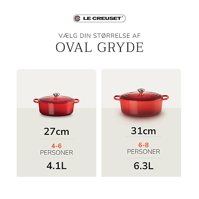 Le Creuset Signature støbejern oval gryde Ø31 cm matte black