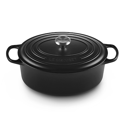 Le Creuset Signature støbejern oval gryde Ø31 cm matte black