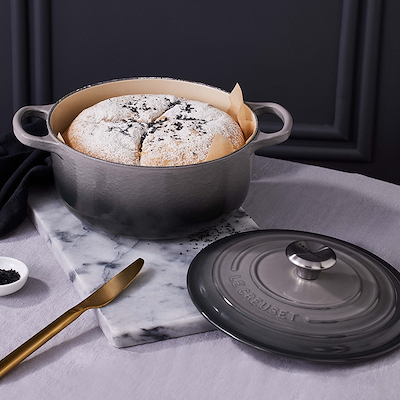 Le Creuset Signature støbejern rund gryde Ø24 cm flint