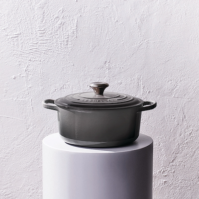 Le Creuset Signature støbejern rund gryde Ø24 cm flint
