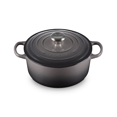 Le Creuset Signature støbejern rund gryde Ø24 cm flint
