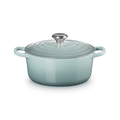 Le Creuset Signature støbejern rund gryde Ø24 cm sea salt