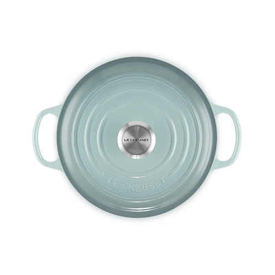 Le Creuset Signature støbejern rund gryde Ø24 cm sea salt