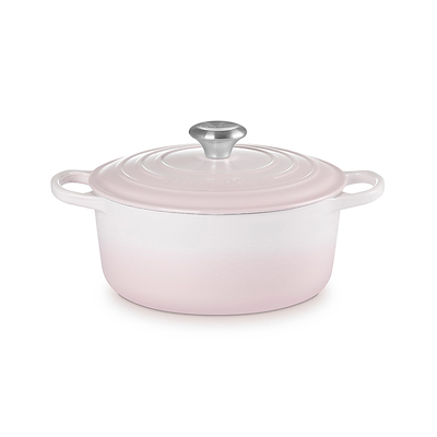 Le Creuset Signature støbejern rund gryde Ø24 cm shell pink