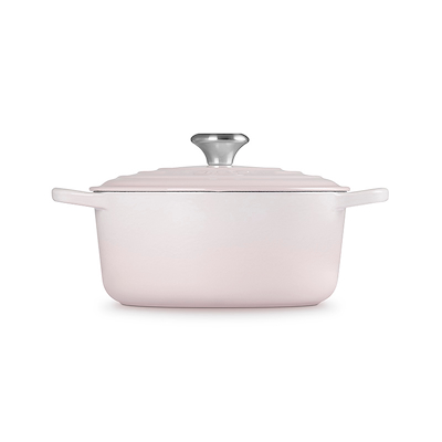 Le Creuset Signature støbejern rund gryde Ø24 cm shell pink