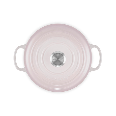 Le Creuset Signature støbejern rund gryde Ø24 cm shell pink