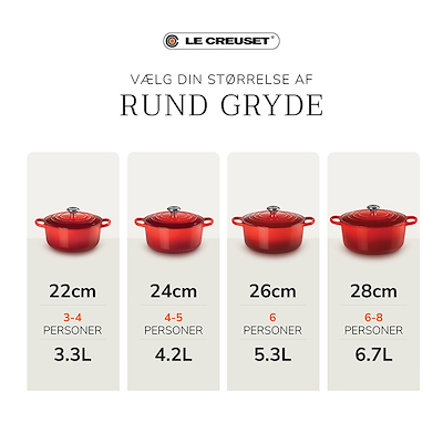 Le Creuset Signature støbejern rund gryde Ø24 cm nectar