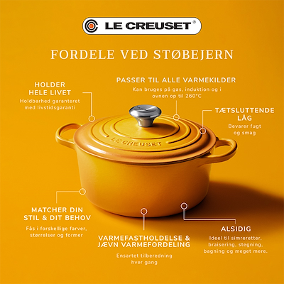 Le Creuset Signature støbejern rund gryde Ø24 cm nectar