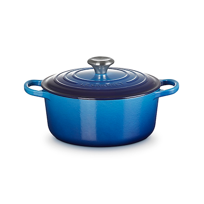 Le Creuset Signature støbejern rund gryde Ø24 cm azure