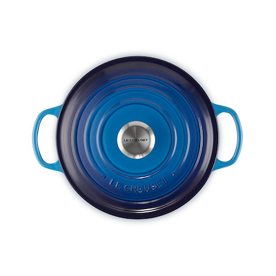 Le Creuset Signature støbejern rund gryde Ø24 cm azure
