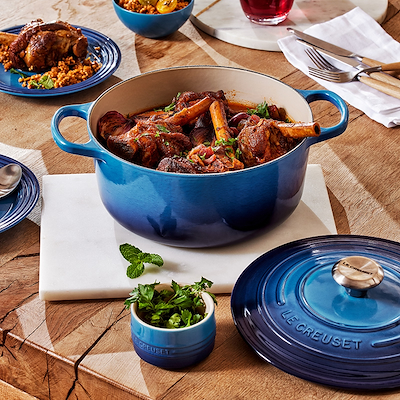 Le Creuset Signature støbejern rund gryde Ø24 cm azure