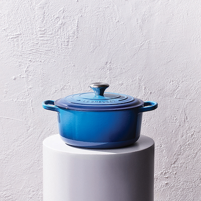 Le Creuset Signature støbejern rund gryde Ø24 cm azure