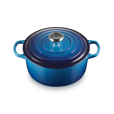 Le Creuset Signature støbejern rund gryde Ø24 cm azure