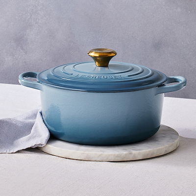 Le Creuset Signature støbejern rund gryde Ø24 cm chambray