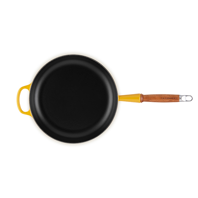 Le Creuset Signature støbejern stegepande med træhåndtag Ø 28 cm nectar