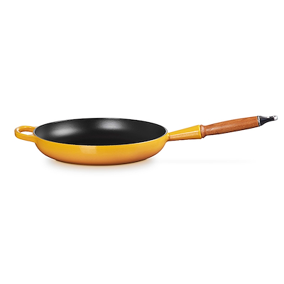 Le Creuset Signature støbejern stegepande med træhåndtag Ø 28 cm nectar