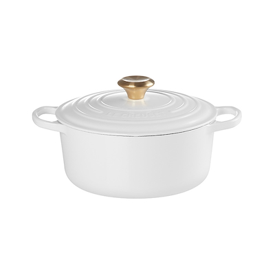 Le Creuset Signature støbejern rund gryde Ø24 cm white