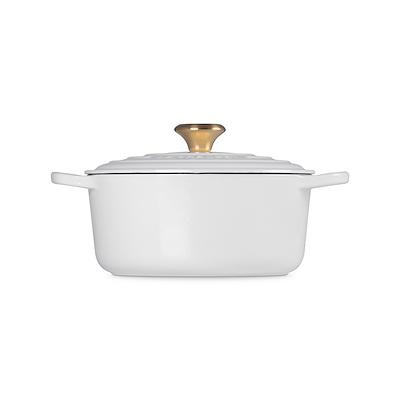 Le Creuset Signature støbejern rund gryde Ø24 cm white