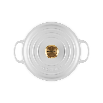 Le Creuset Signature støbejern rund gryde Ø24 cm white
