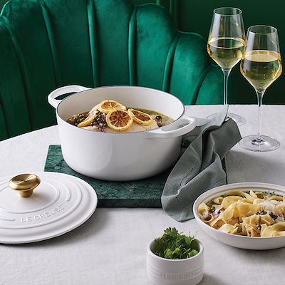 Le Creuset Signature støbejern rund gryde Ø24 cm white