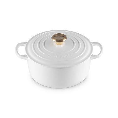 Le Creuset Signature støbejern rund gryde Ø24 cm white