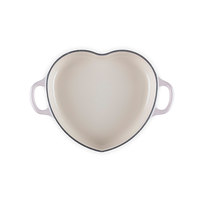 Le Creuset Signature støbejern hjertebuffetgryde med hjerteformet knop Ø20 cm shell pink