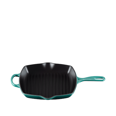 Le Creuset Signature støbejern grillpande 26 cm bleu riviera