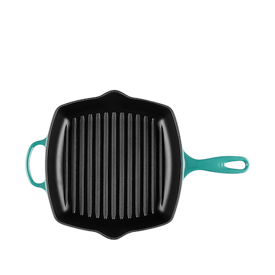 Le Creuset Signature støbejern grillpande 26 cm bleu riviera