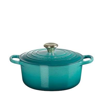 Le Creuset Signature støbejern rund gryde Ø 24 cm bleu riviera