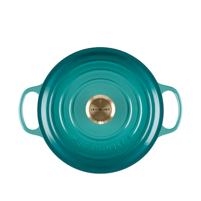 Le Creuset Signature støbejern rund gryde Ø 24 cm bleu riviera
