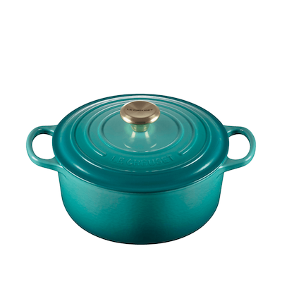Le Creuset Signature støbejern rund gryde Ø 24 cm bleu riviera