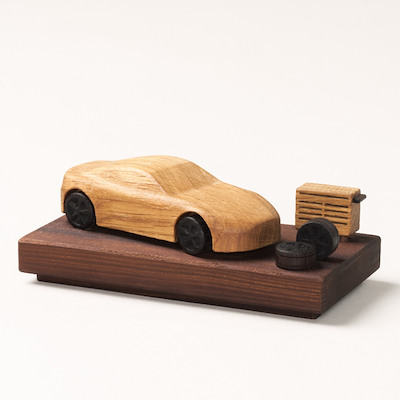 Maya Soele Auto træfigur lys brun H 4,5 cm