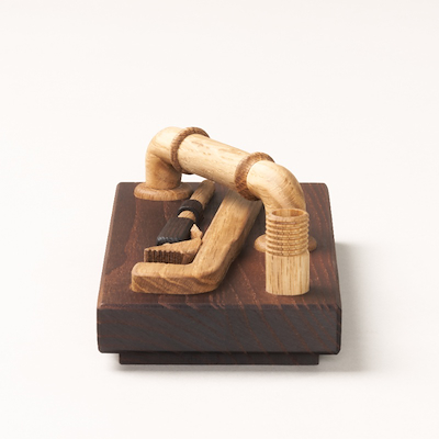 Maya Soele Plumbing træfigur lys brun H 5,9 cm