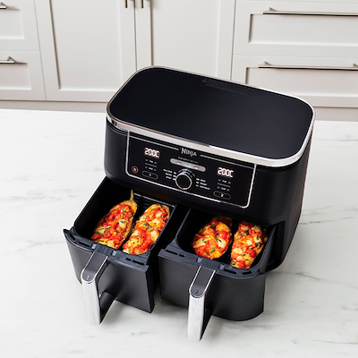 Ninja Foodi AF400EU Airfryer Max Dual Zone & dehydrator sort 9,5 liter