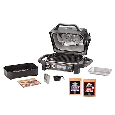 Ninja OG701 Woodfire Electric BBQ Grill & Røgeovn udendørs grill GAMMELT EAN