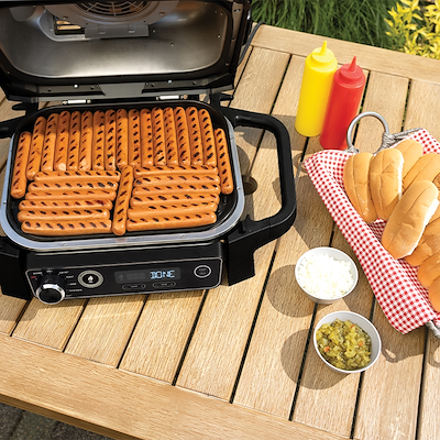 Ninja OG701 Woodfire Electric BBQ Grill & Røgeovn udendørs grill GAMMELT EAN