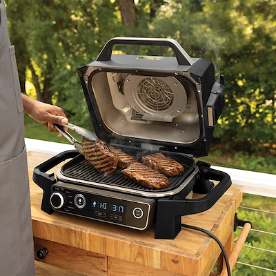 Ninja OG701 Woodfire Electric BBQ Grill & Røgeovn udendørs grill GAMMELT EAN